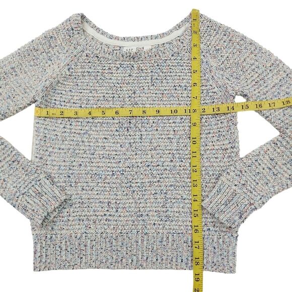 Gap Kids Pullover Sweater Girls Medium Gray Knitted Raglan Sleeve Cotton Blend - Picture 10 of 10